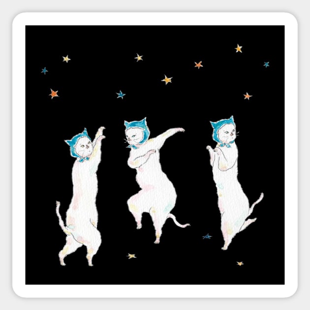 Dancing Cats Sticker by TOCOROCOMUGI